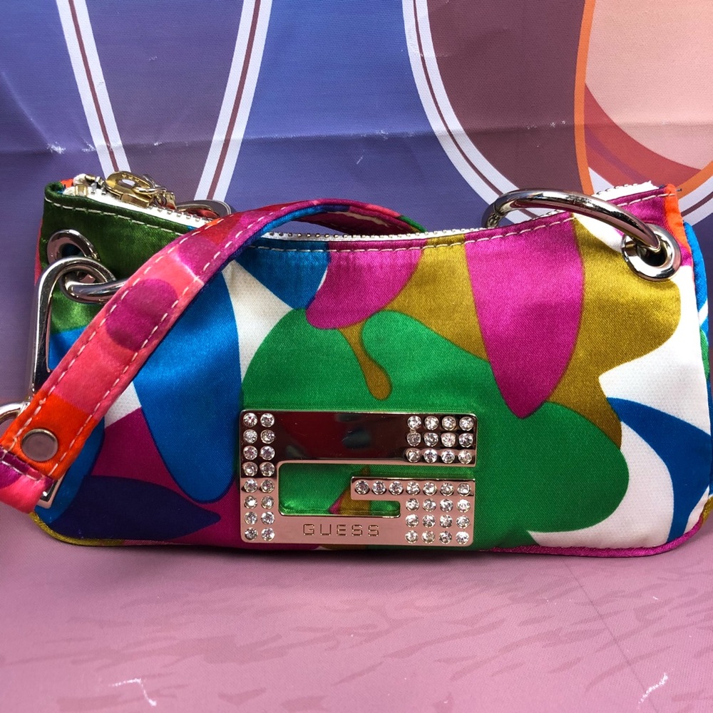 Guess small wristlet style purse